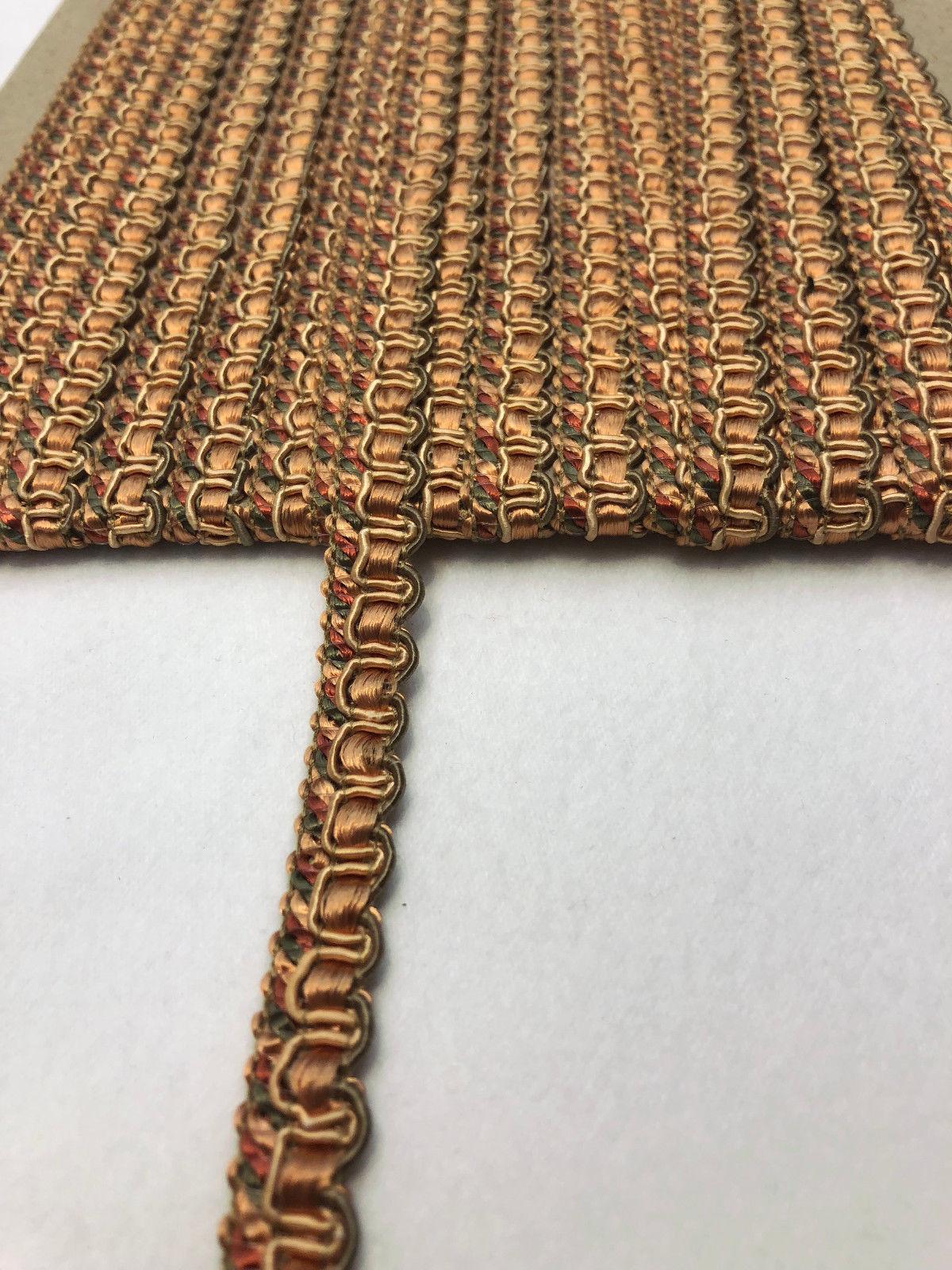 Orange Native Decorative Scroll Style Braid Gimp Trim - Orange Native Decorative Scroll Style, Half Inch Width (10 Yards)