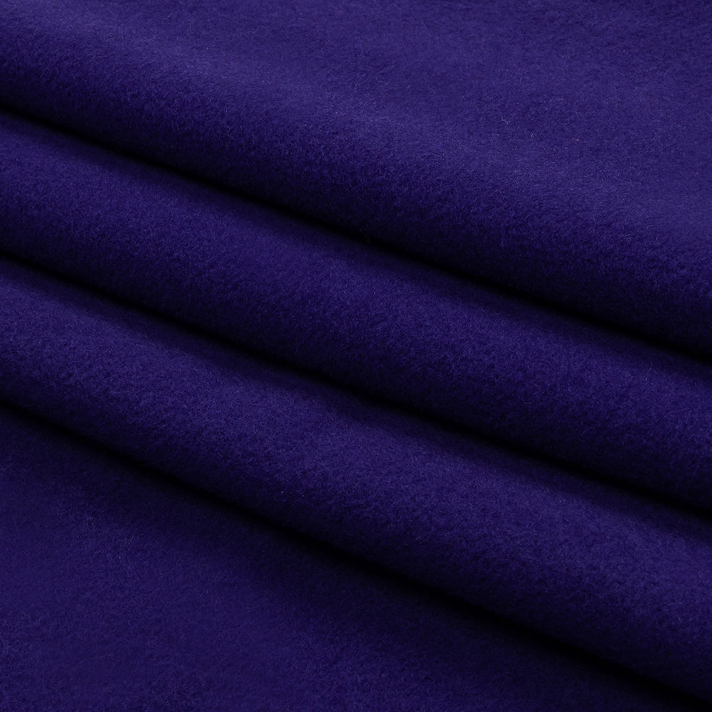 Wool and Cashmere Coating Made in Italy - Blue Violet - Alberini Collection