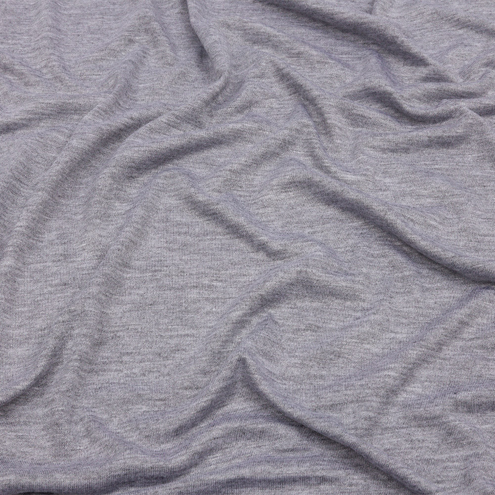Heathered Gray Stretch Rayon Jersey