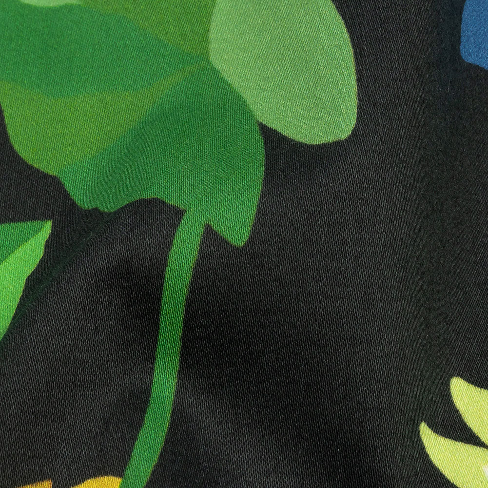 Mood Exclusive Black Highrise Blooms Stretch Cotton Sateen