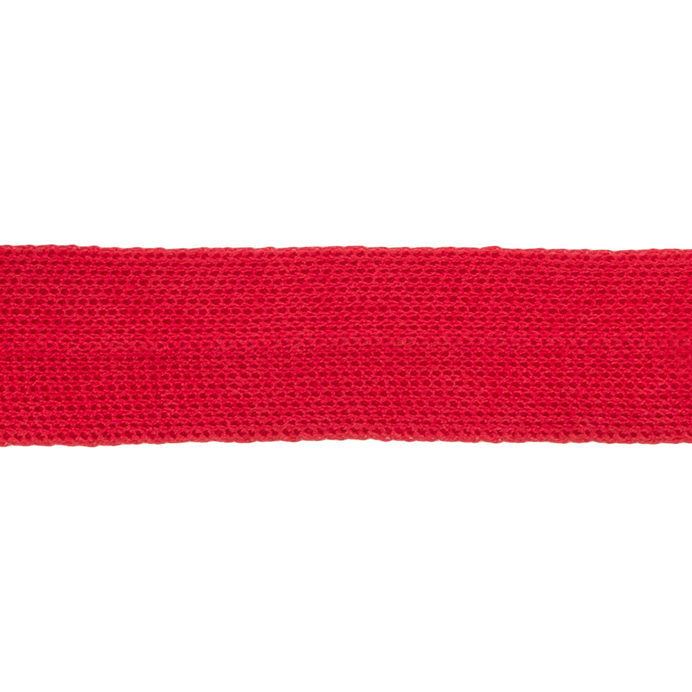 Red Cotton Knit Foldover Trim - 0.875"