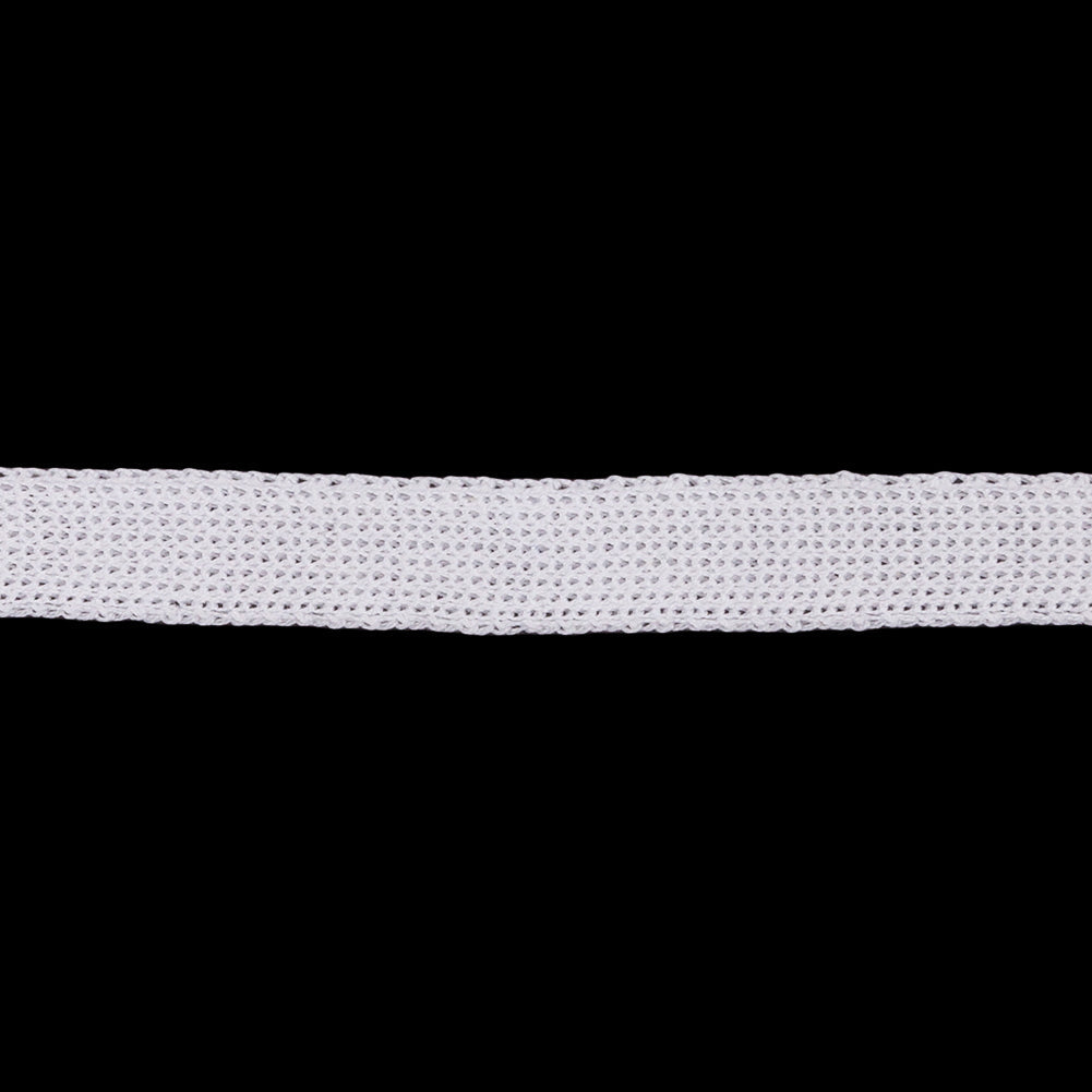 White Cotton Knit Trim Tape - 0.375"