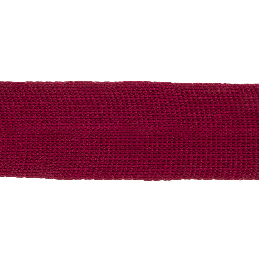 Wine Cotton Knit Foldover Trim - 1.25"