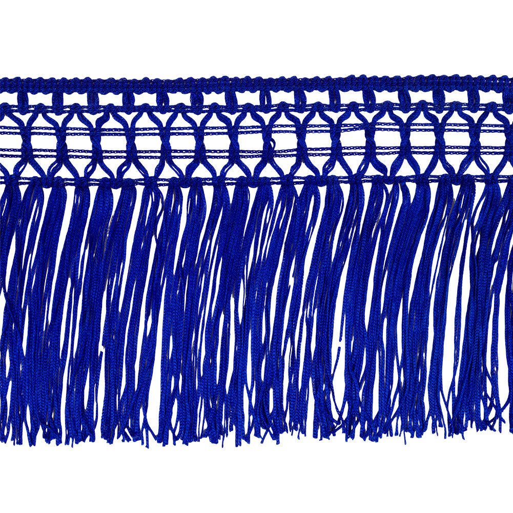 Blue Lace Top Chainette Fringe - 6"