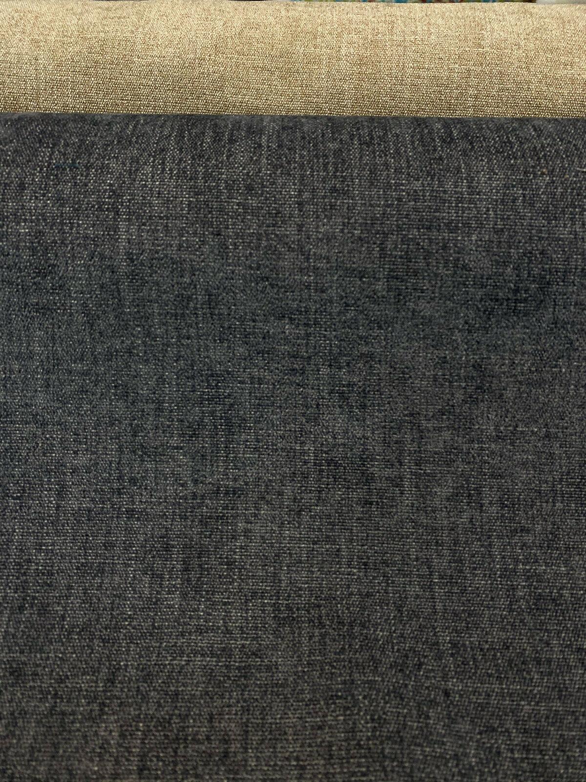 Mitchelle Charcoal Soft Chenille Upholstery Fabric - Charcoal Heather Effect, 54" Width (1 Yard)