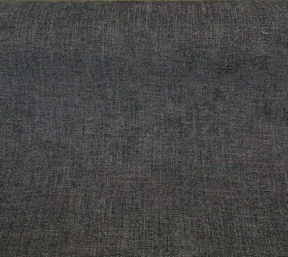 Mitchelle Charcoal Soft Chenille Upholstery Fabric - Charcoal Heather Effect, 54" Width (1 Yard)