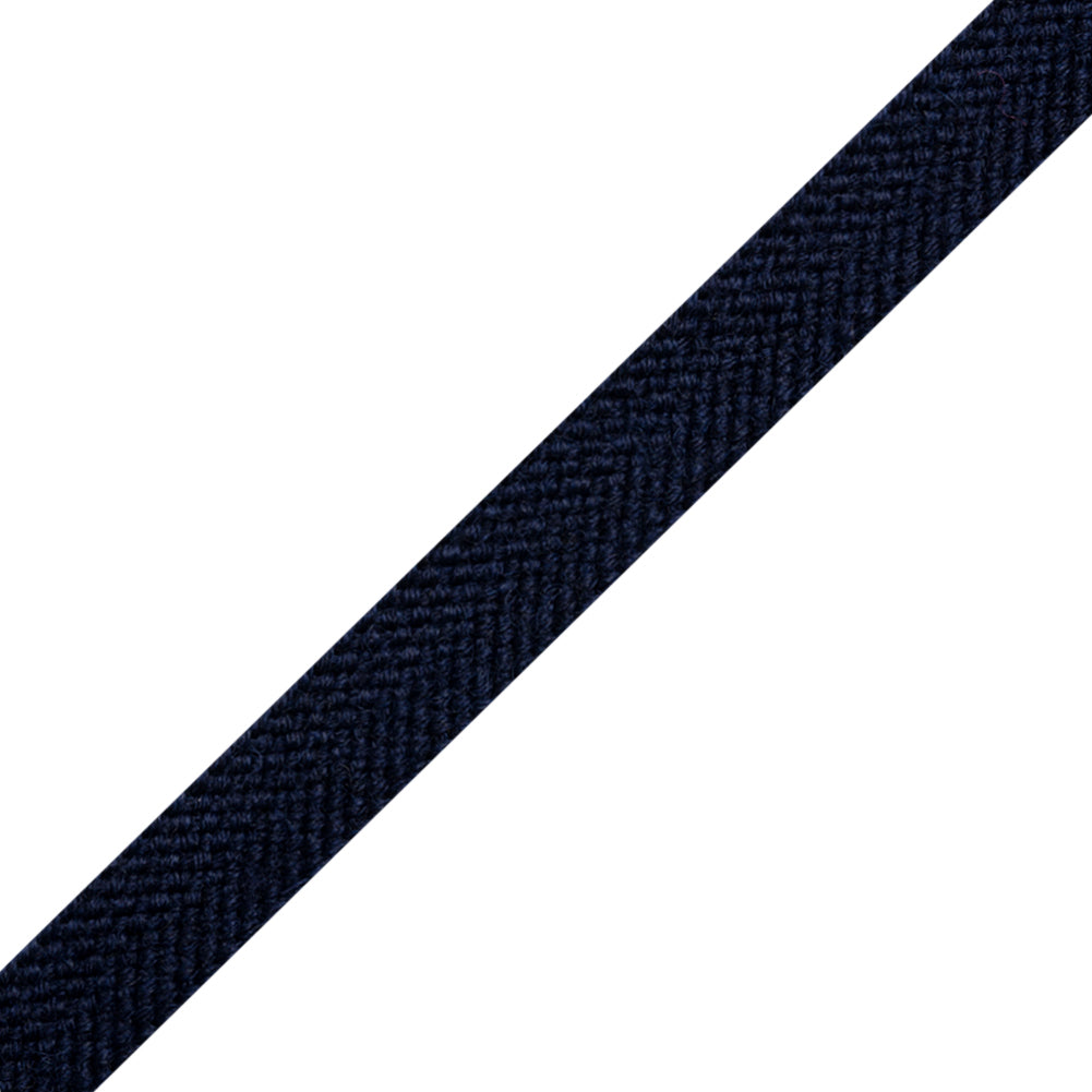 Navy Wool Braided Tape - 0.5"
