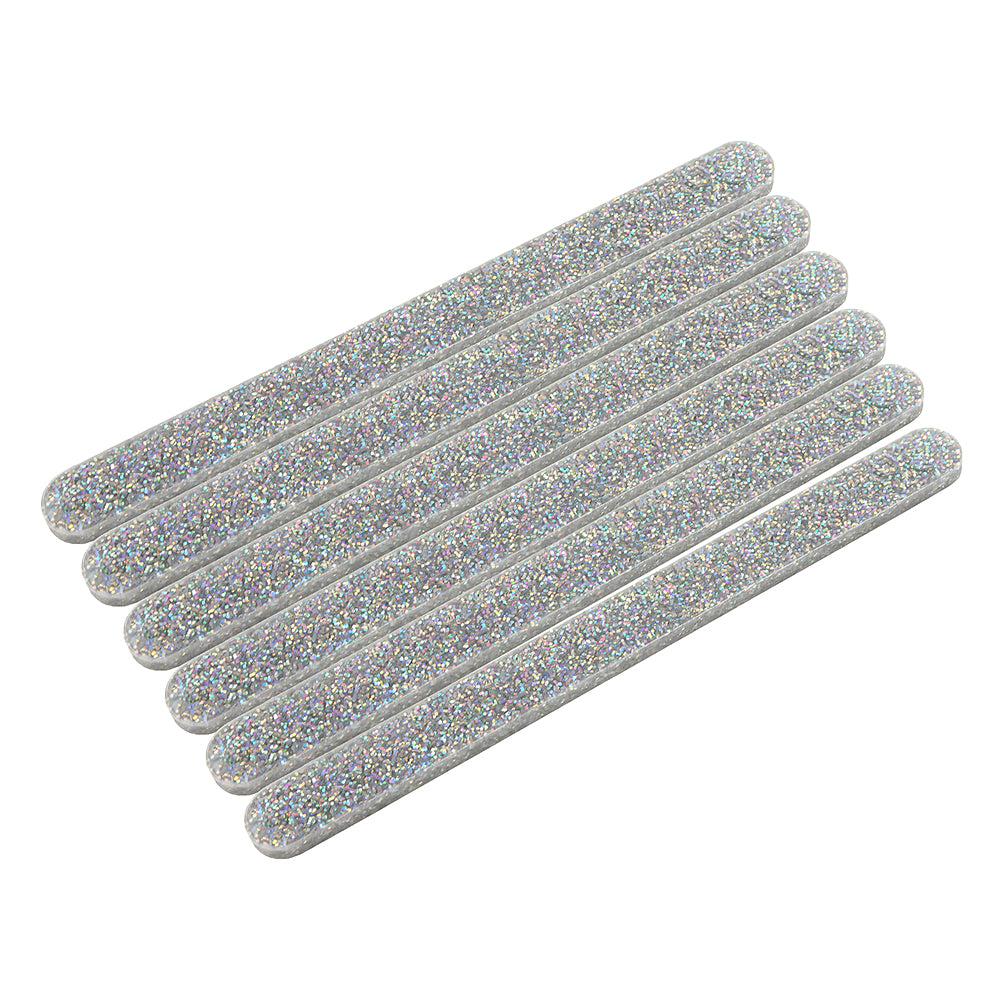 O'Creme Cakesicle Popsicle Silver Glitter Acrylic Sticks, 4.5" - Pack of 50