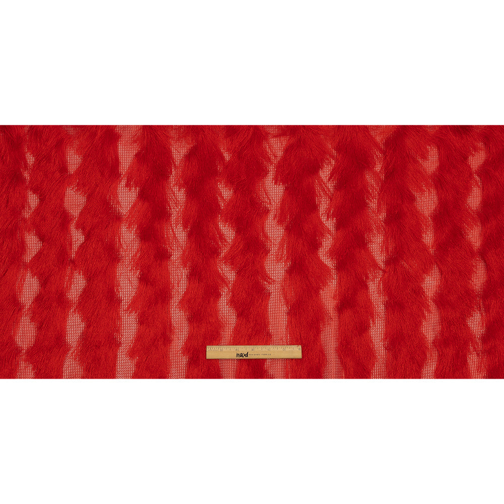 Tango Red Zig Zag Fringe Mesh