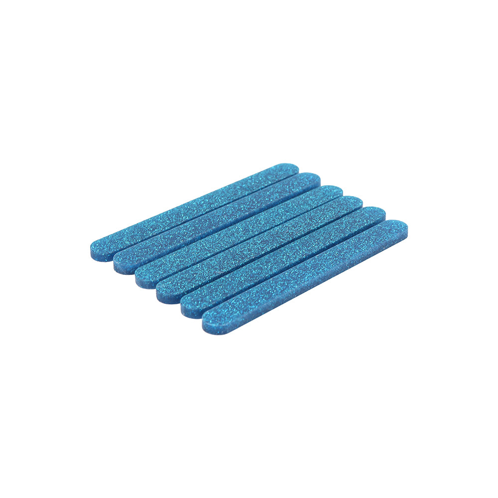 O'Creme Cakesicle Popsicle Blue Glitter Acrylic Sticks, 3" - Pack of 50
