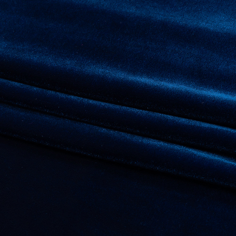 Stretch Polyester Velour - Royal Blue