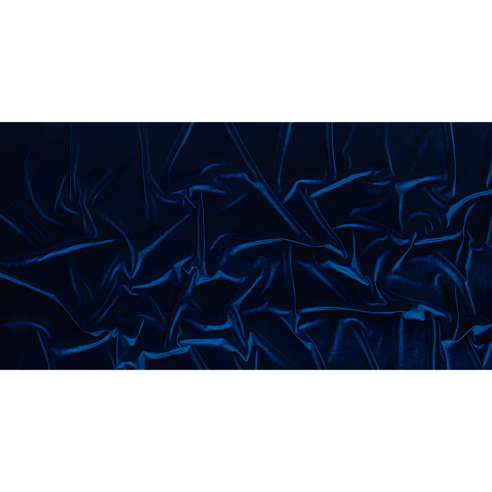 Stretch Polyester Velour - Royal Blue