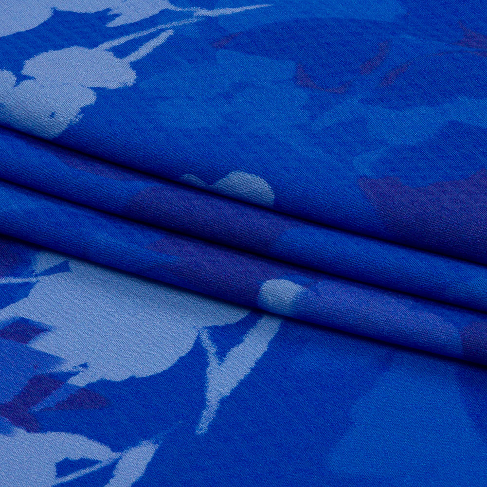 Sustainable Viscose Floral Jacquard Print - Blue Soft Florals - Mood Exclusive Gogh Far