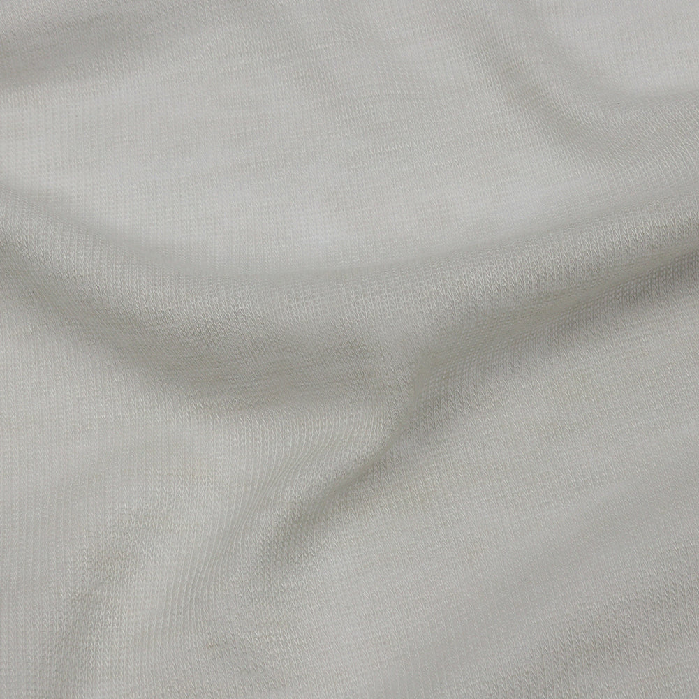 Famous Designer Light Gray Viscose and Cotton Lightweight Interlock Knit