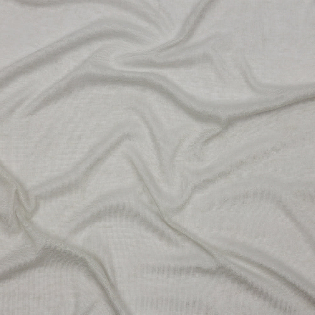 Famous Designer Light Gray Viscose and Cotton Lightweight Interlock Knit