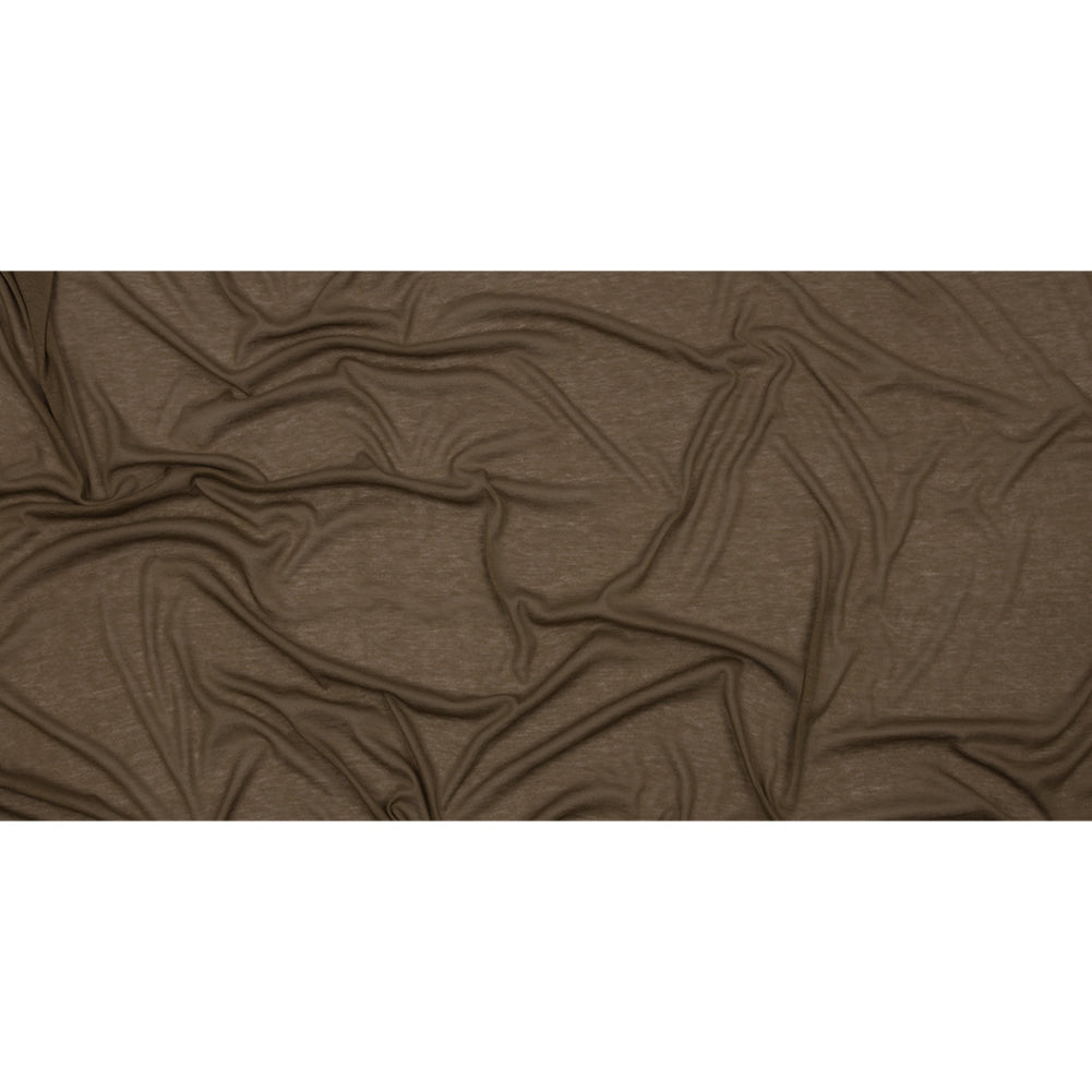 Famous Designer Dark Beige Viscose and Cotton Lightweight Interlock Knit