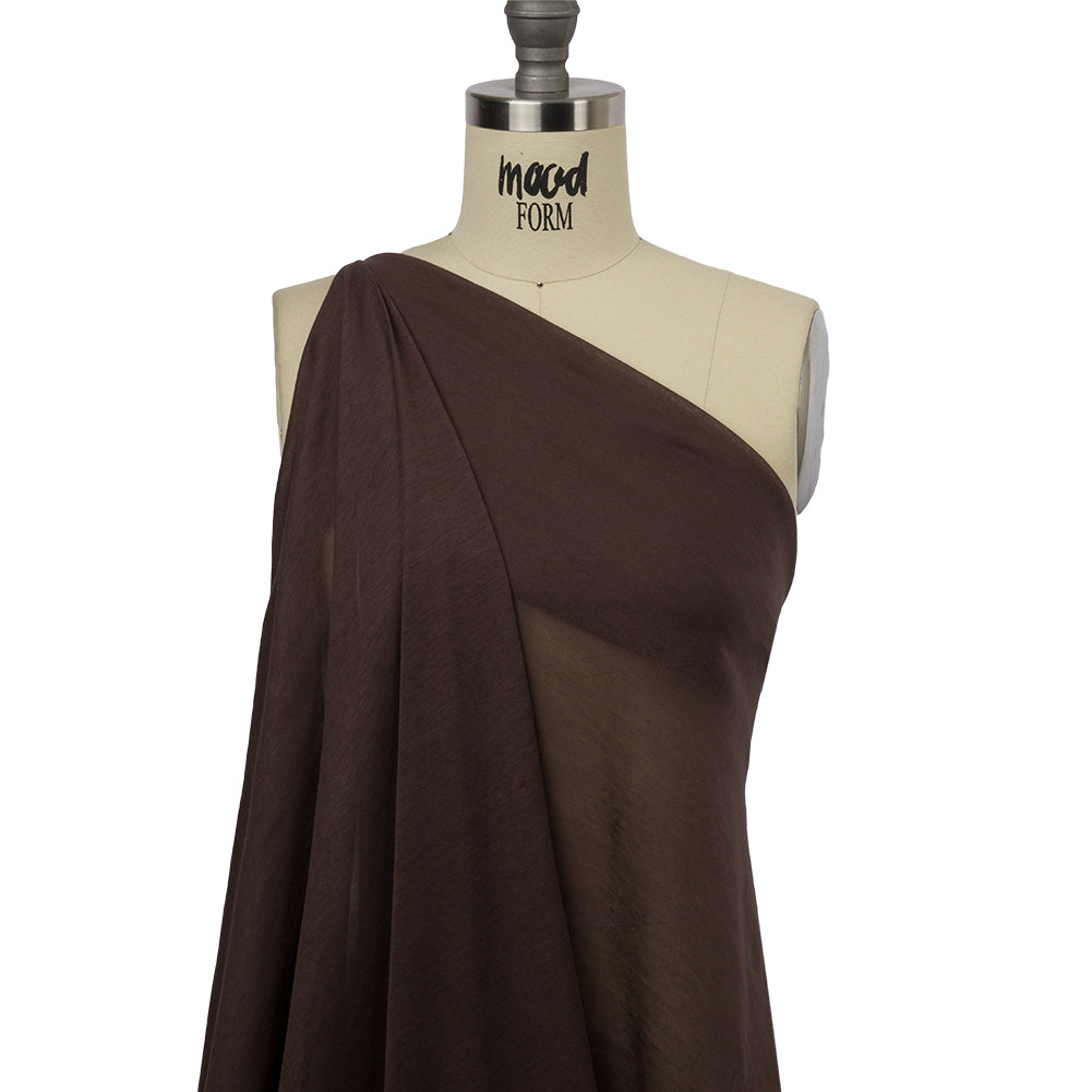 Famous Designer Brown Featherweight Cotton Jersey