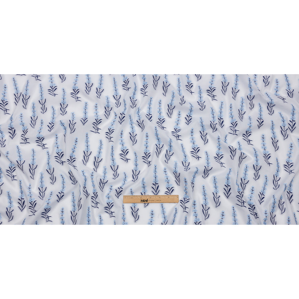 Italian Classic Blue and White Floral Cotton Jacquard