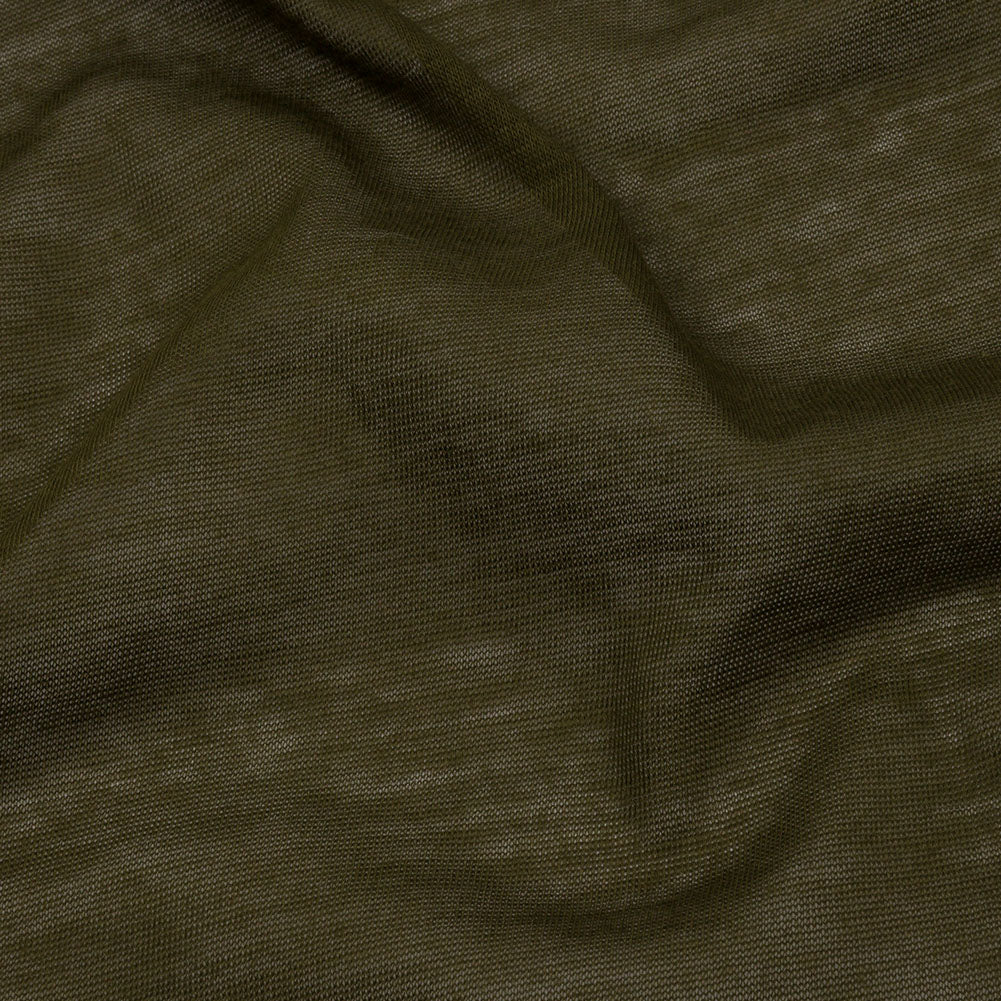 Famous Designer Seaweed Green Featherweight Cotton Jersey