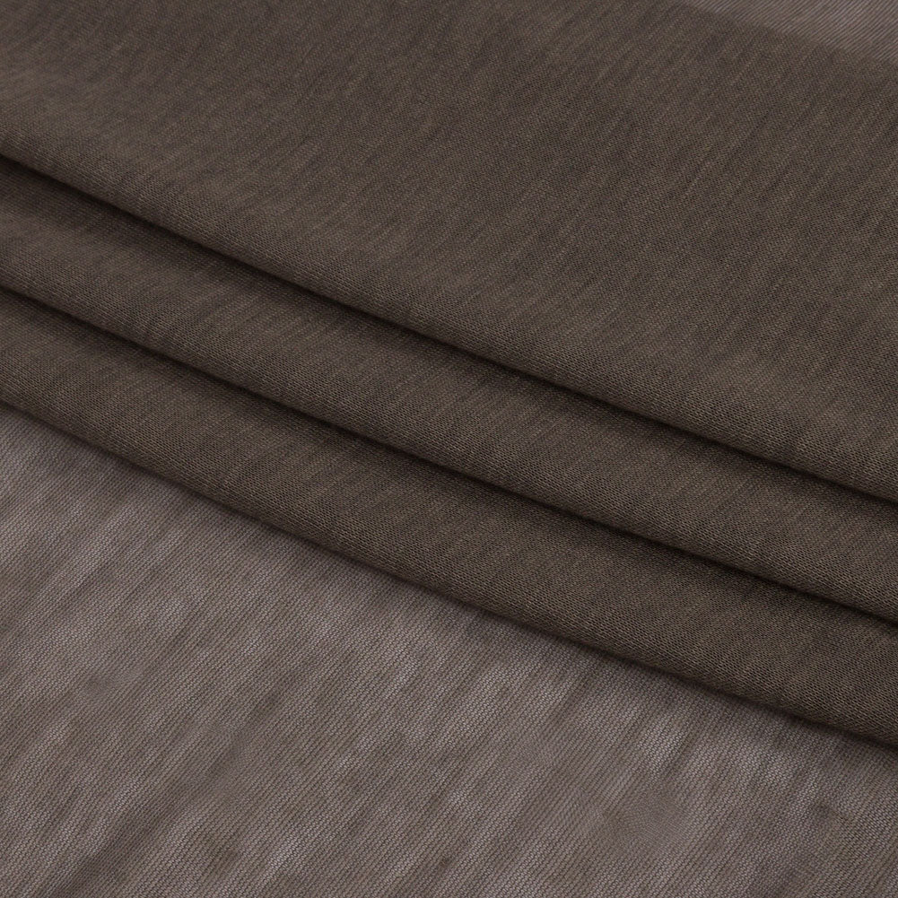 Famous Designer Taupe Featherweight Viscose and Cotton Jersey
