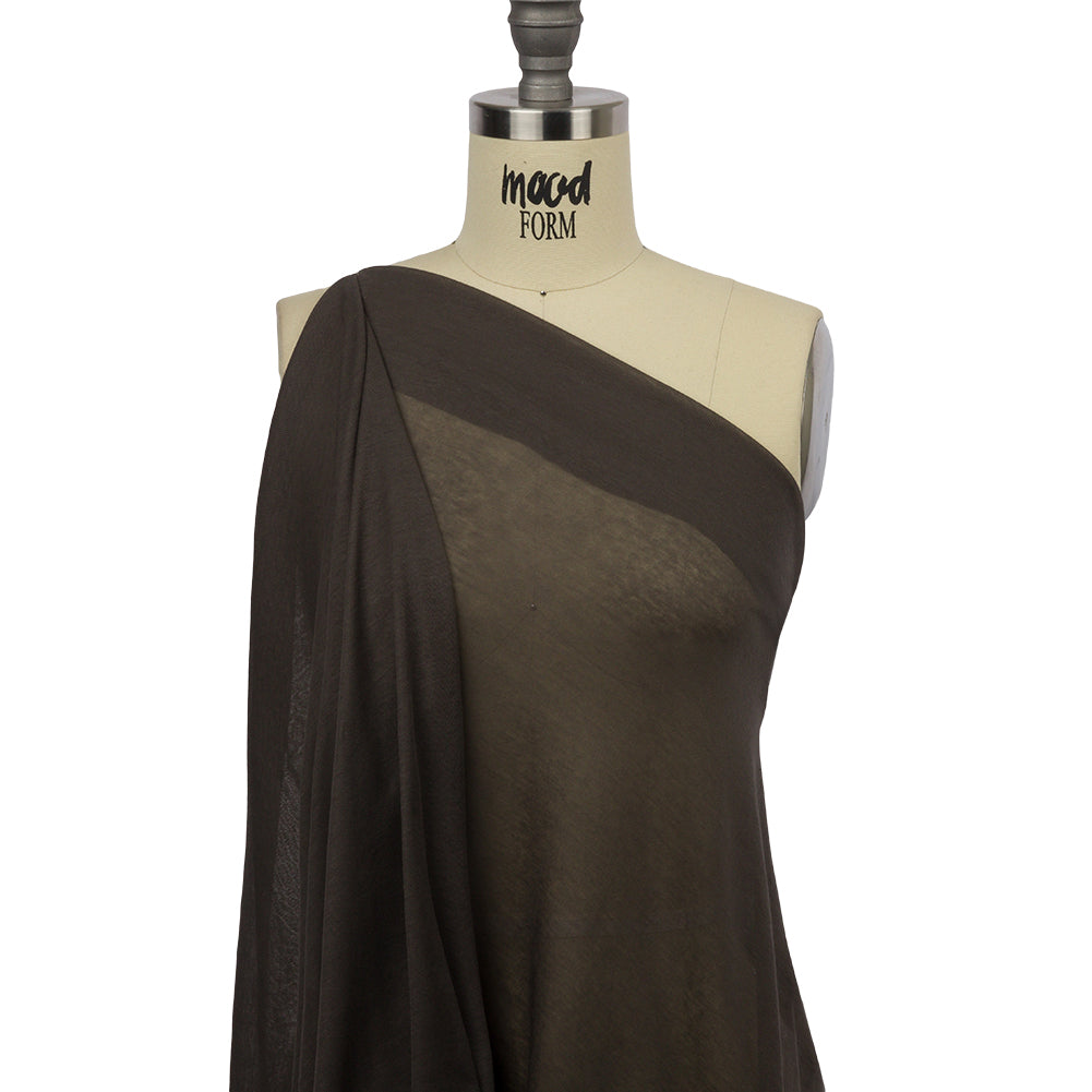 Famous Designer Khaki Lightweight Cotton Interlock Knit