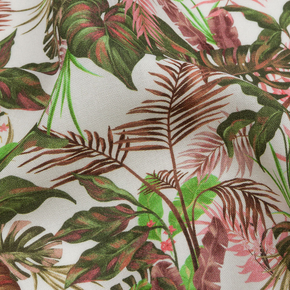 Mood Exclusive White Poison Gardens Viscose Shirting