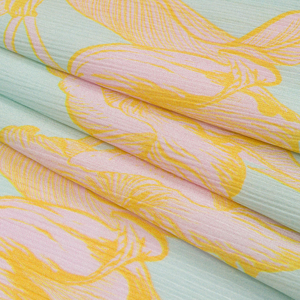 Mood Exclusive Nymphaea Crinkled Polyester Charmeuse