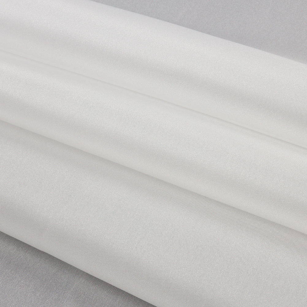 Polyester Twill Organdy - Shimmering Off White - Quinn Collection