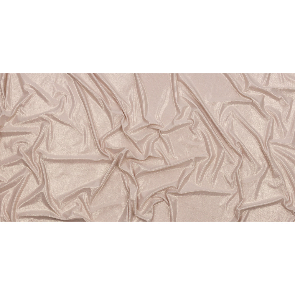Foiled ITY Interlock Knit - Beige and Gold - Gaby Collection