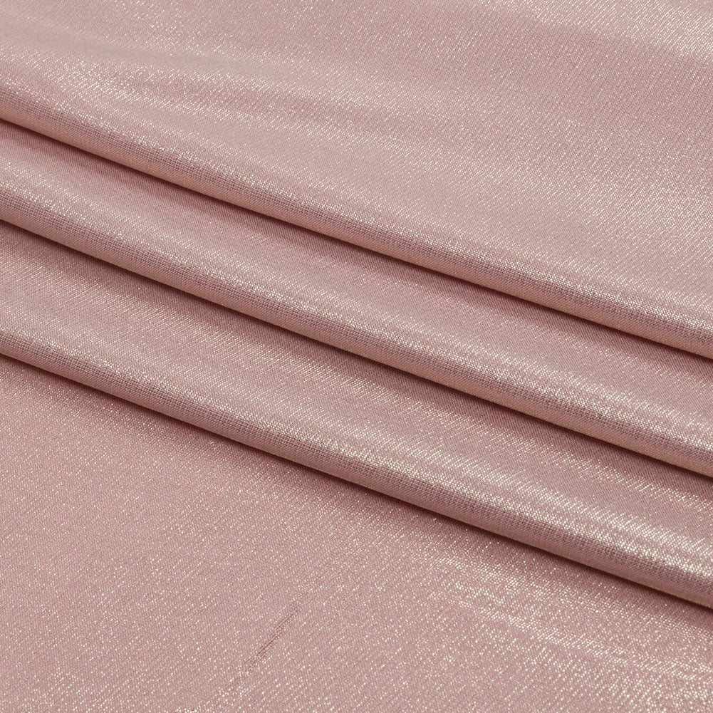 Foiled ITY Interlock Knit - Pink and Gold - Gaby Collection