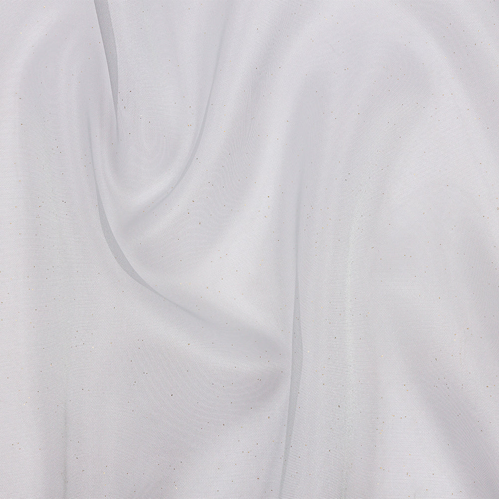 Polyester Mesh Organza with Gold Glitter - Pale Blue - Starlight Collection