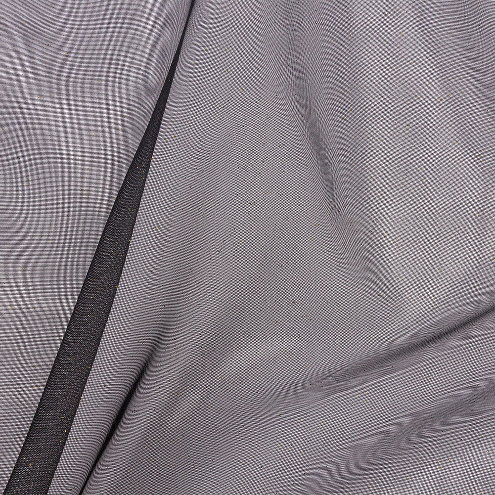 Polyester Mesh Organza with Gold Glitter - Black - Starlight Collection