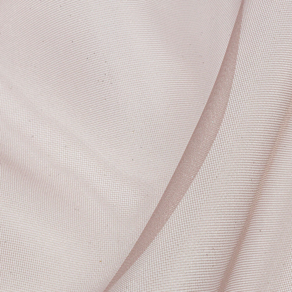 Polyester Mesh Organza with Silver Glitter - Stone - Starlight Collection