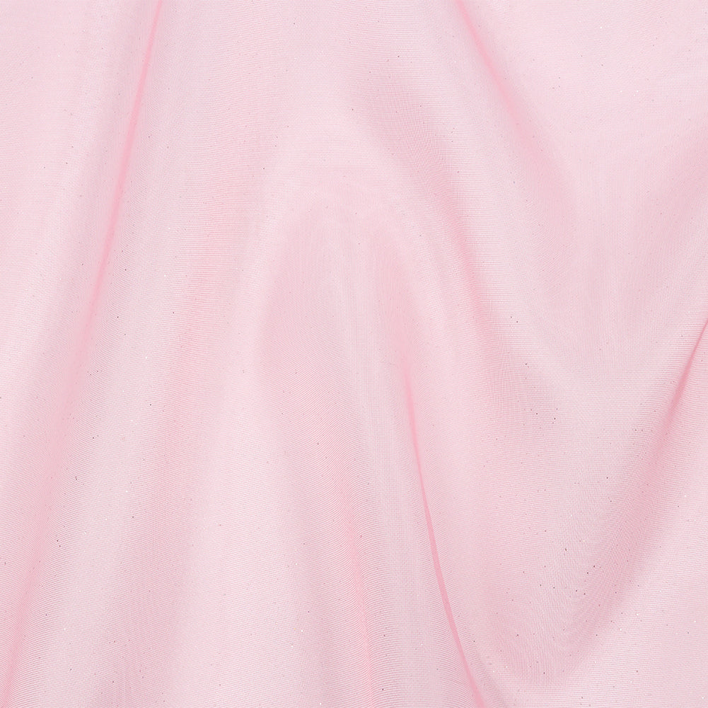 Polyester Mesh Organza with Silver Glitter - Bubblegum - Starlight Collection