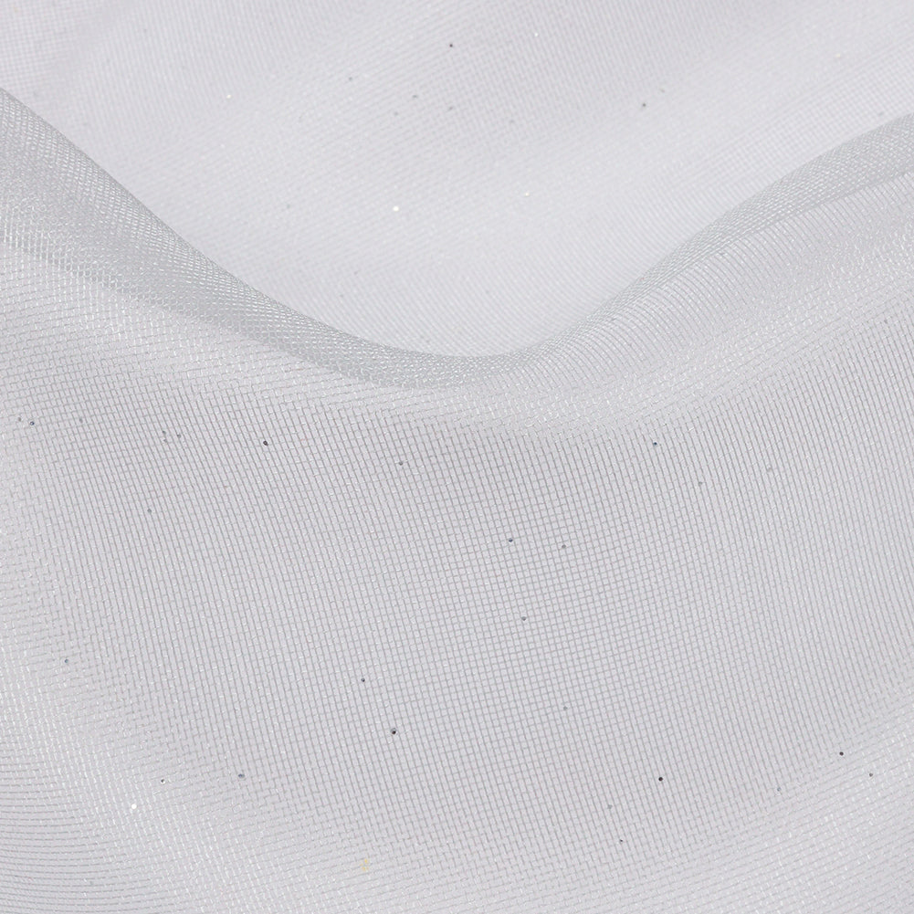 Polyester Mesh Organza with Silver Glitter - Pale Blue - Starlight Collection