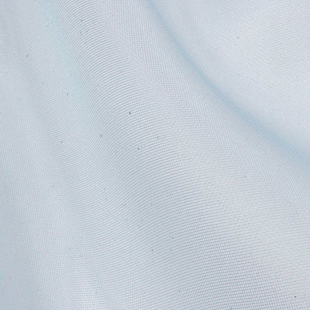 Polyester Mesh Organza with Silver Glitter - Sky Blue - Starlight Collection