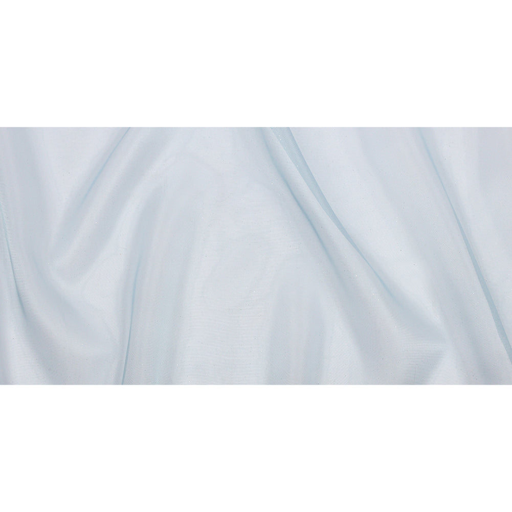 Polyester Mesh Organza with Silver Glitter - Sky Blue - Starlight Collection