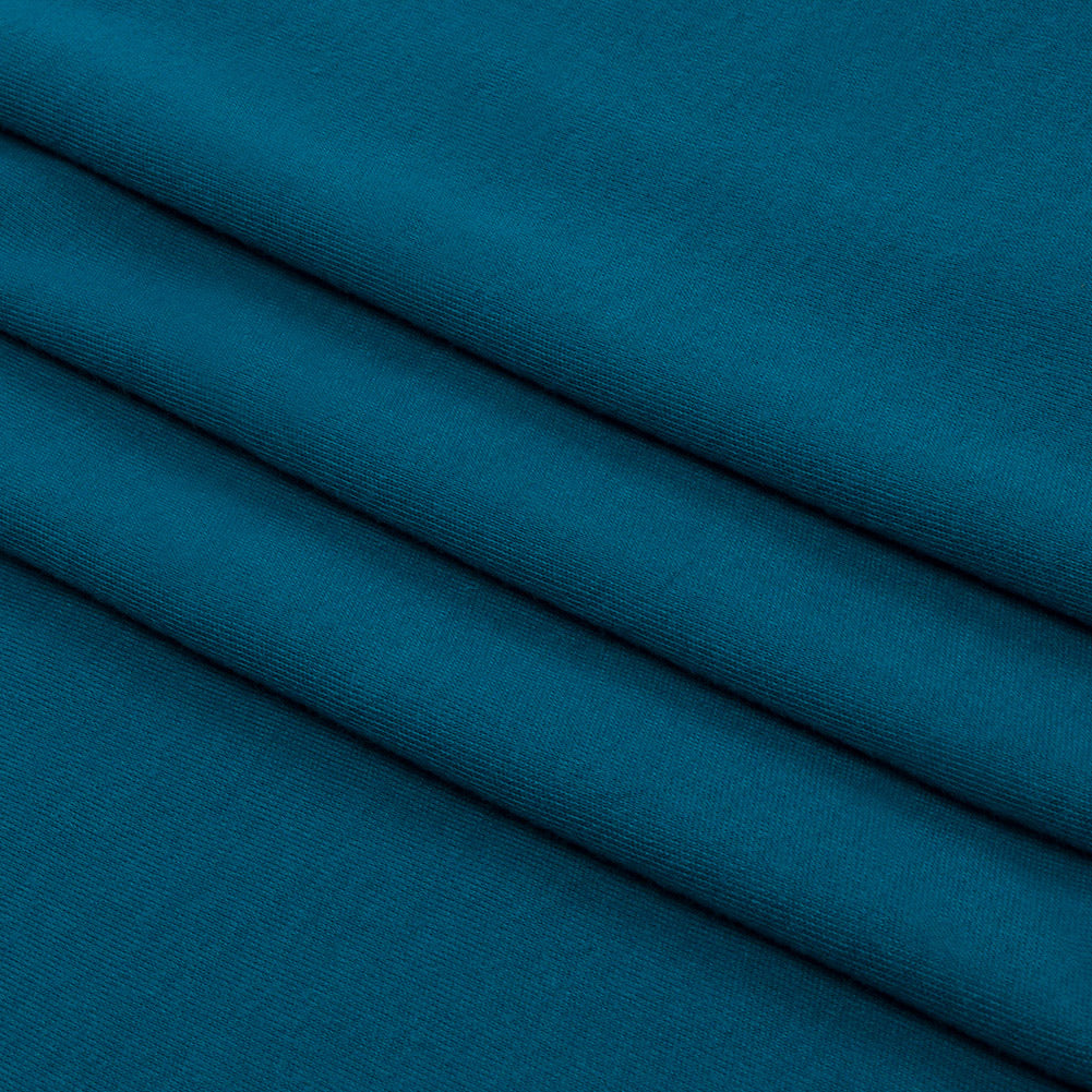 Teal Recycled Polyester Interlock Knit