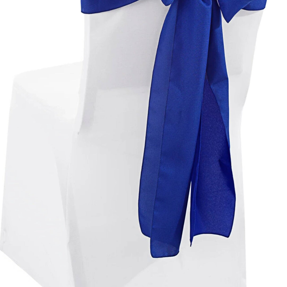 10 Pieces Royal Blue Polyester Chair Sashes Wrinkle Resistant 8"x108" Event Decor