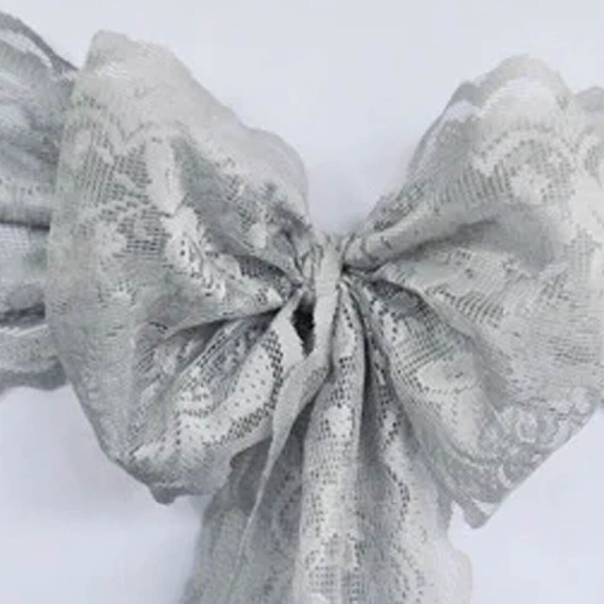 10 Pieces Silver Caspari Lace Chair Sashes for Sophisticated Event Decor 9x108 Inches