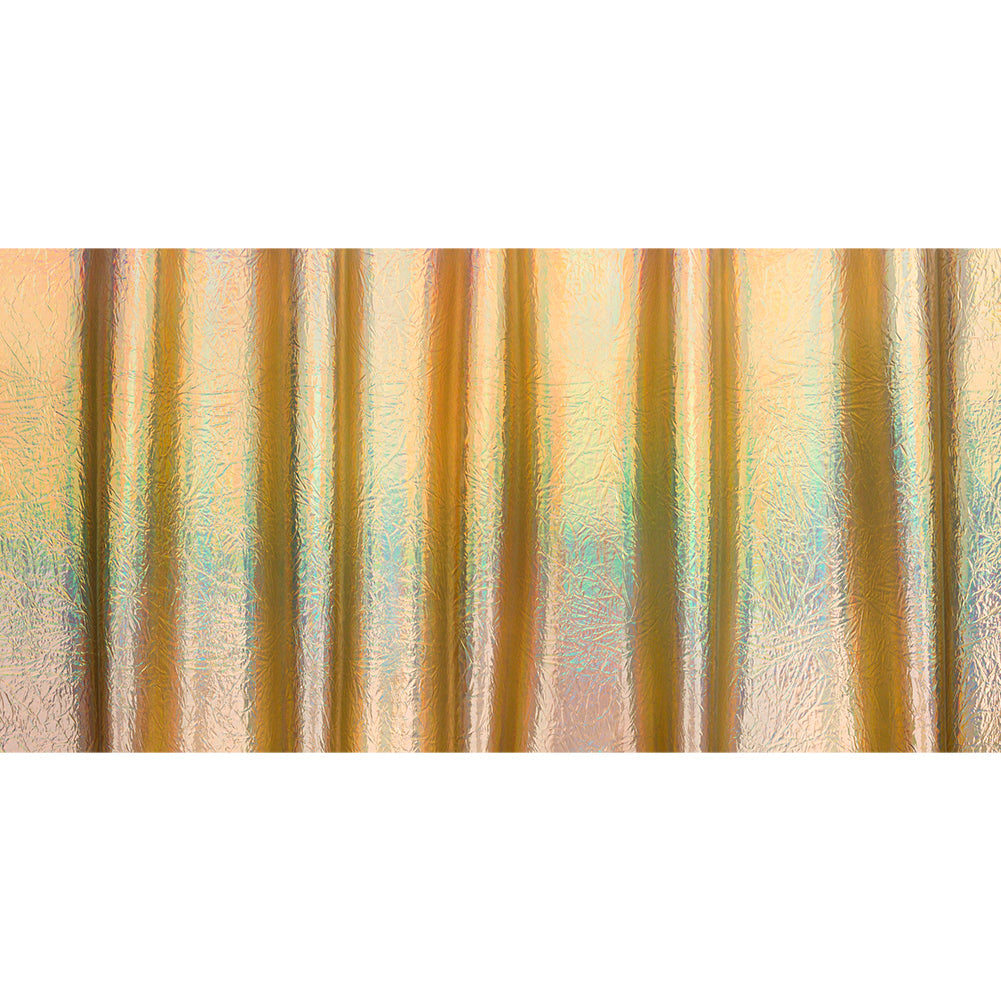 Crinkled Mirror Vinyl with Fabric Backing - Holographic Gold - Ingot Collection