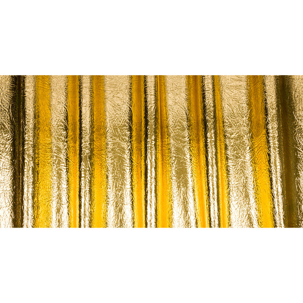 Crinkled Mirror Vinyl with Fabric Backing - Gold - Ingot Collection