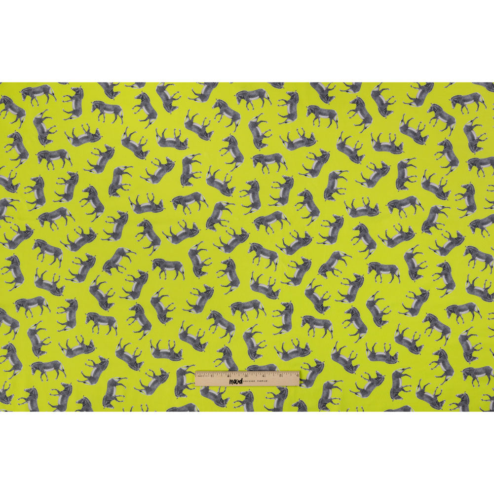 Compression Swimwear Tricot, UV Protective with Aloe Vera Microcapsules - Neon Lemon Zebras - Caye Collection