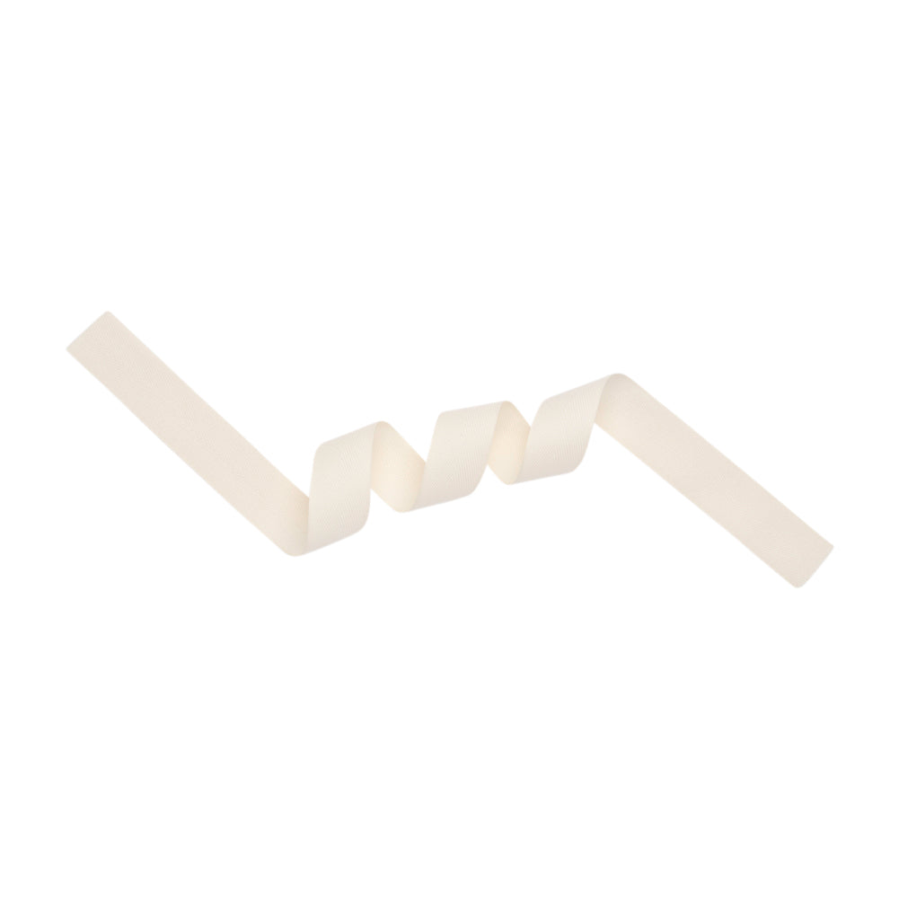 Tilly Ivory Pearl Herringbone Cotton Twill Tape - 20mm