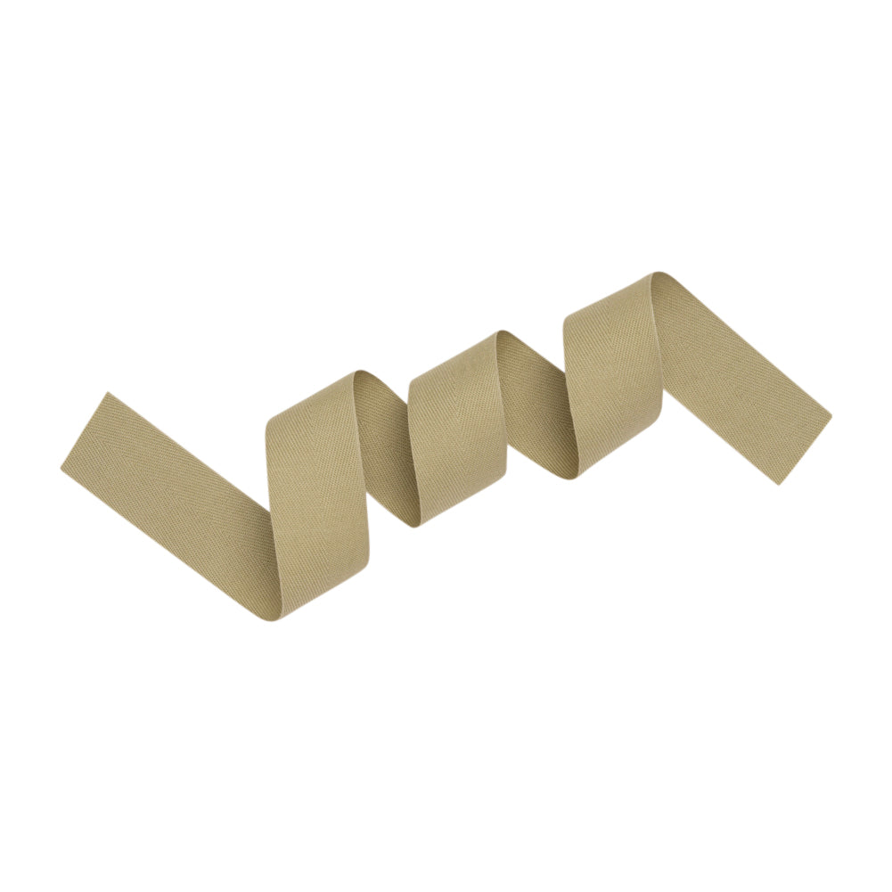 Tilly Studio Clay Herringbone Cotton Twill Tape - 25mm