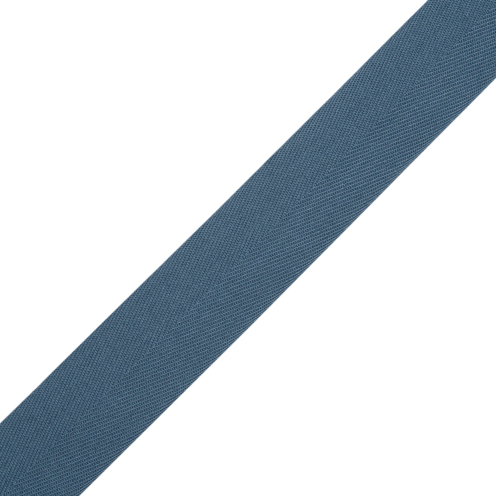Tilly Mineral Gray Herringbone Cotton Twill Tape - 25mm