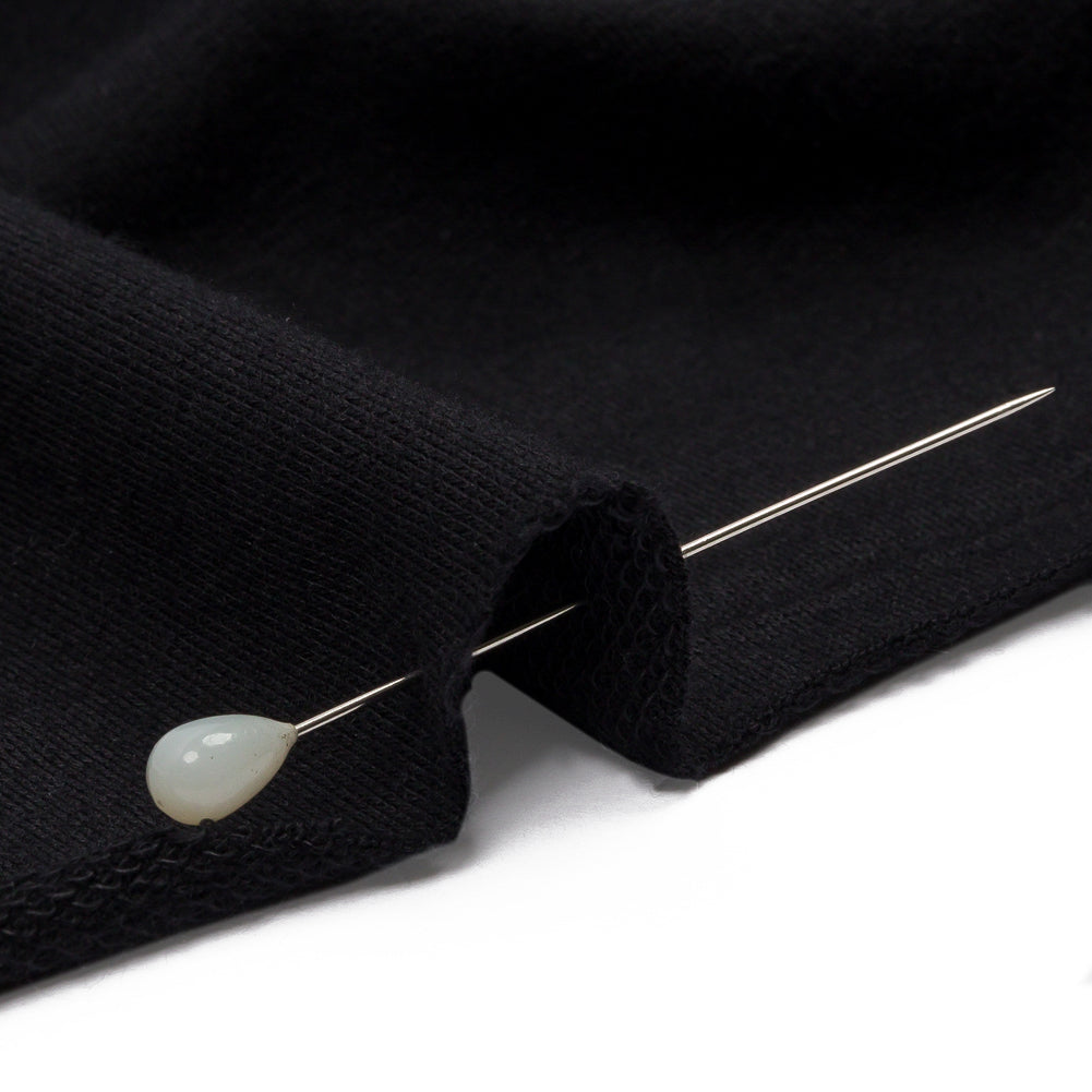 Black Stretch Rayon French Terry