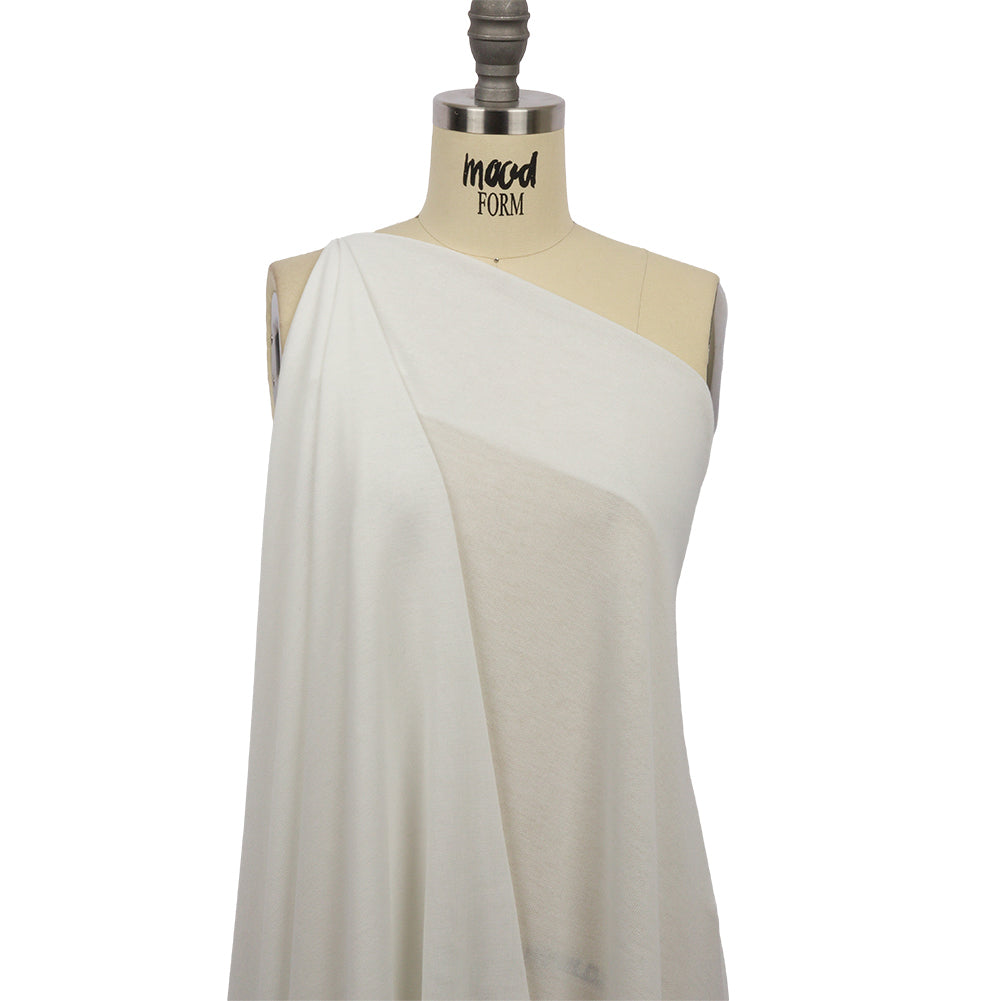 Off White Polyester Sweater Knit