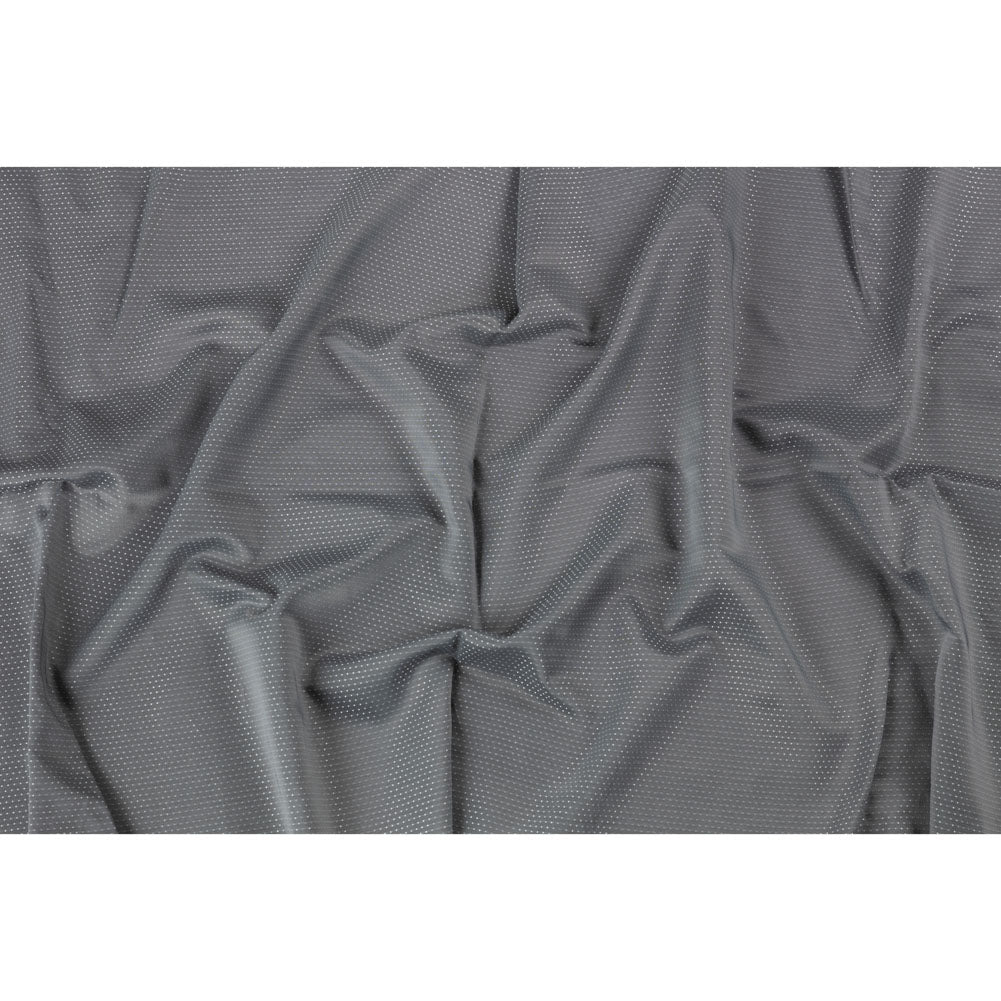 Joseph Abboud Silver and Gray Spots Viscose and Polyester Dobby