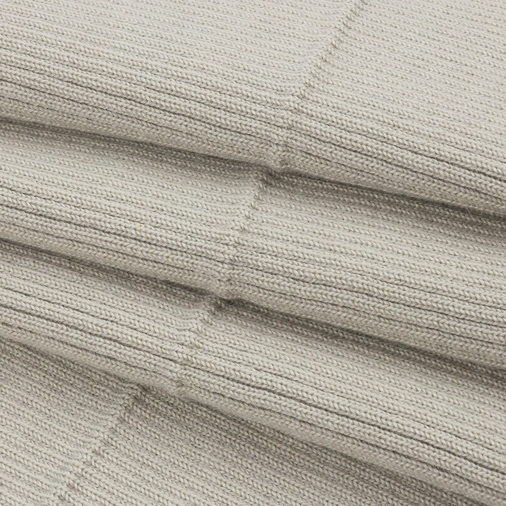 Cloud Gray 2x2 Rib Knit Foldover Trim - 37.5" x 7.5"